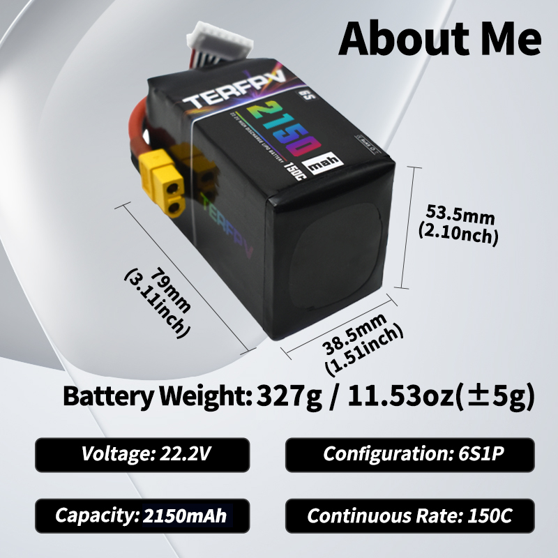 TERFPV Lipo Battery 6S 22.2V 1 - Drone Battery Plate 评论和价格