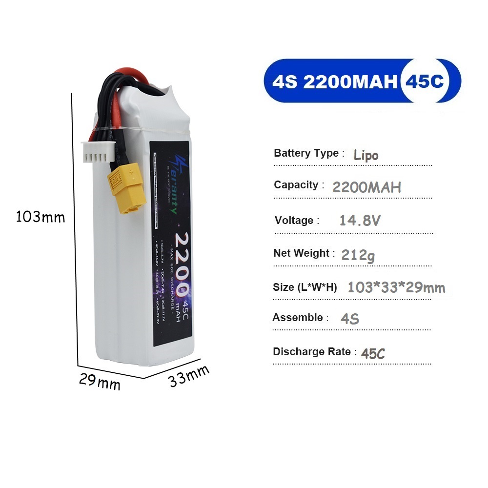 4S LiPo Battery 14.8V 1500mah  - Drone Battery Li-Ion 评论和价格