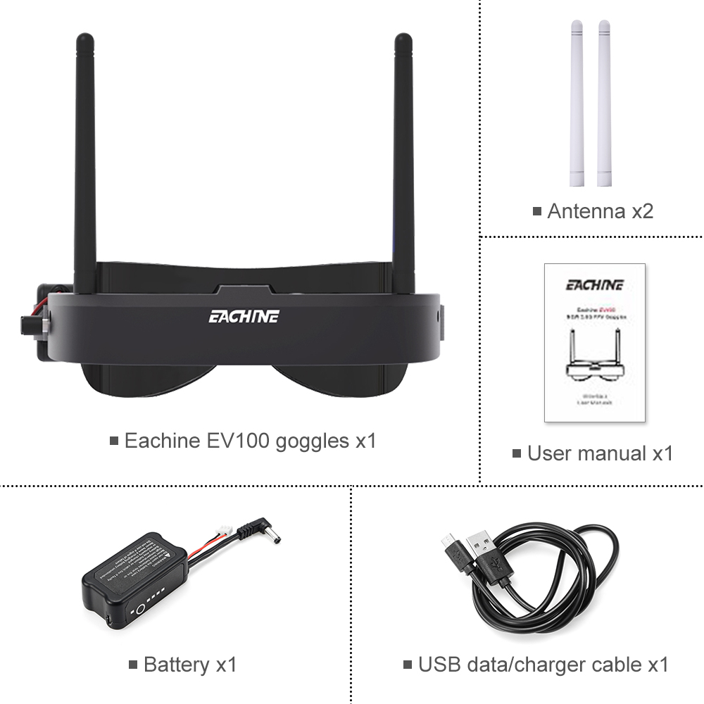 Eachine EV100 720*540 5.8G 72C - Drone Battery Case 评论和价格