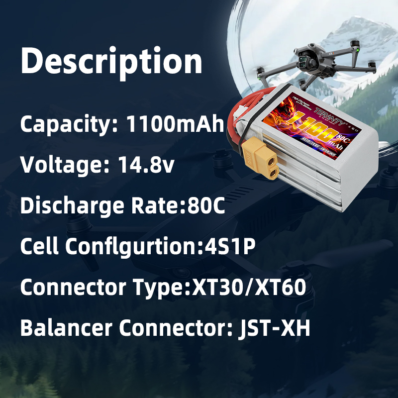 TERANTY 4S 1100mAh 80C/160C Li - Drone Battery Plate 评论和价格