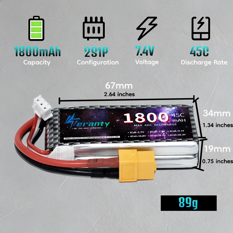 TERANTY 2S 3S 4S 1800mAh Lipo  - Drone Battery 3S 评论和价格