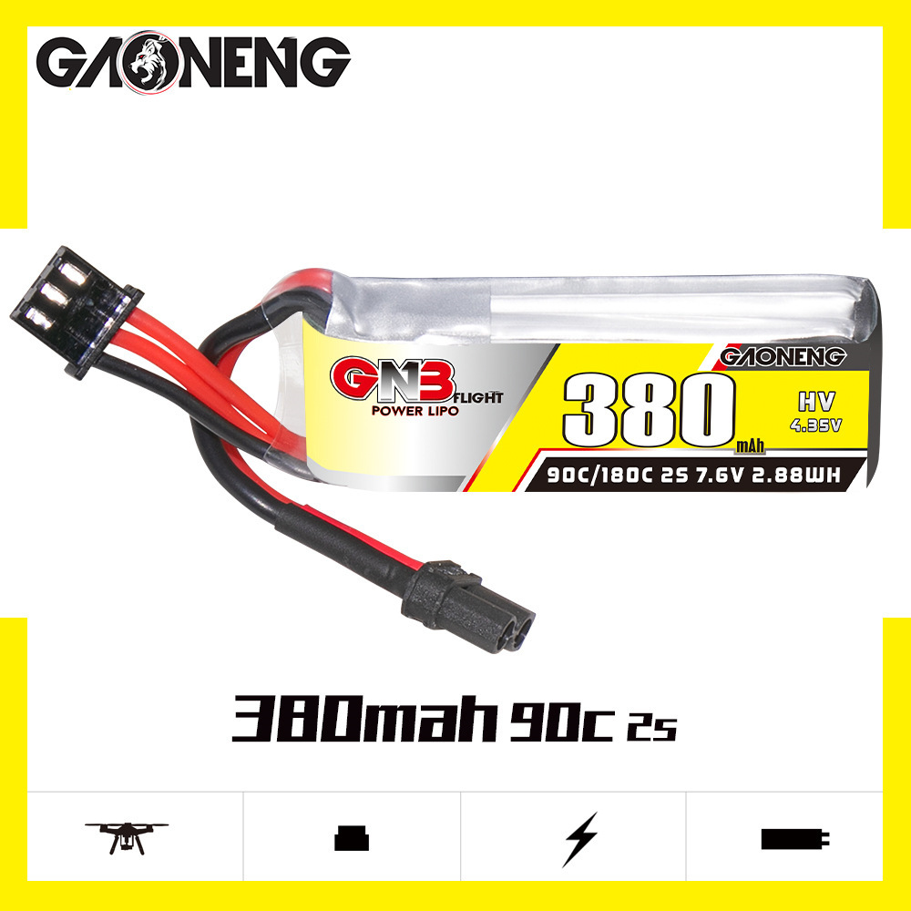 GNB 2S 7.6V 380mAh 90C/180C Li - Drone Battery Plate 评论和价格