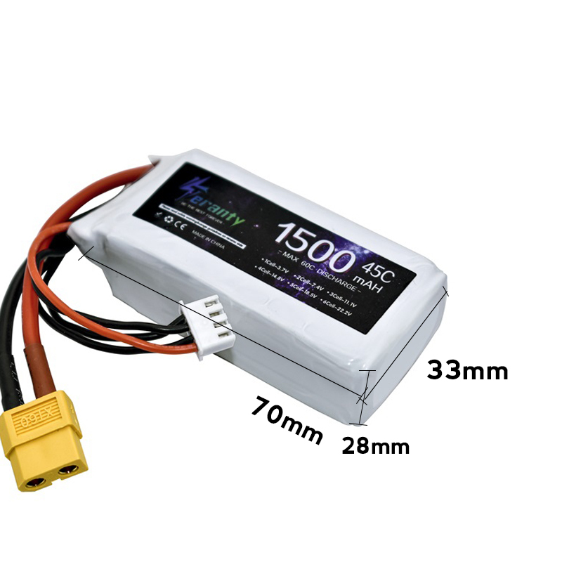 TERANTY 3s 45C 11.1V 1500mah L - Drone Battery Li-Ion 评论和价格