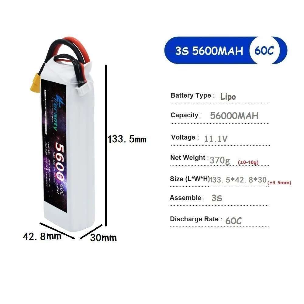 TERANTY 5600MAH 60C 2S 3S 4S 6 - Drone Battery 6S 评论和价格