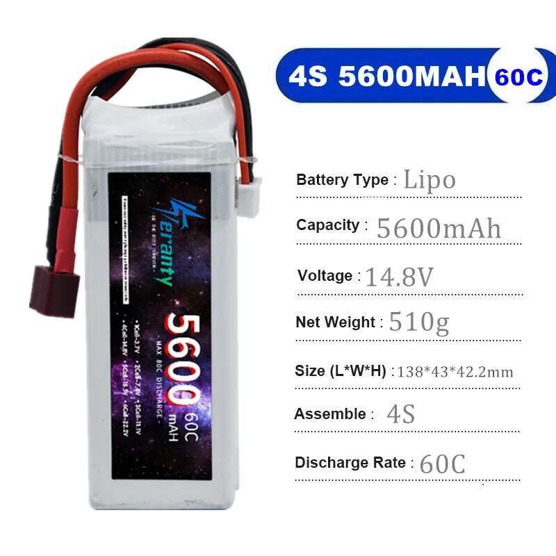 TERANTY 5600MAH 60C 2S 3S 4S 6 - Drone Battery 6S 评论和价格