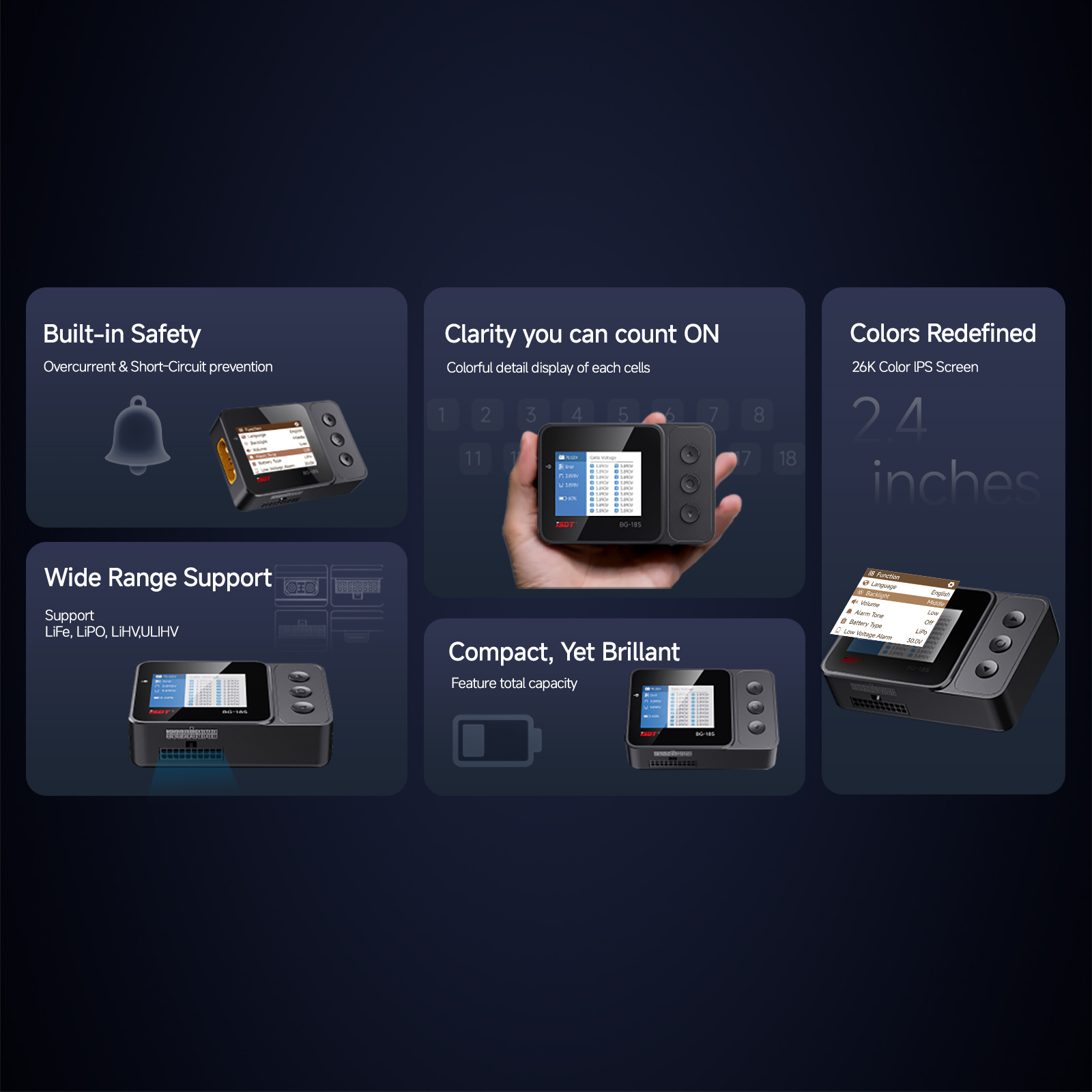 ISDT BG-18S Smart Battery Chec - Drone Battery Voltage Checker 评论和价格