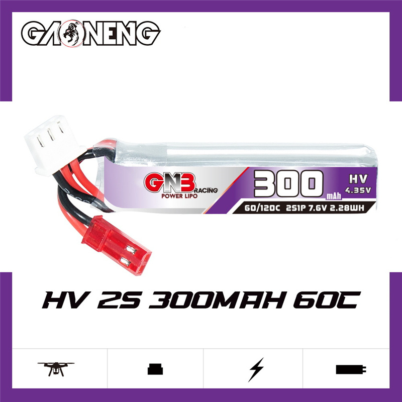 GAONENG GNB 2S 7.6V 300mAh 60C - Drone Battery Plate 评论和价格