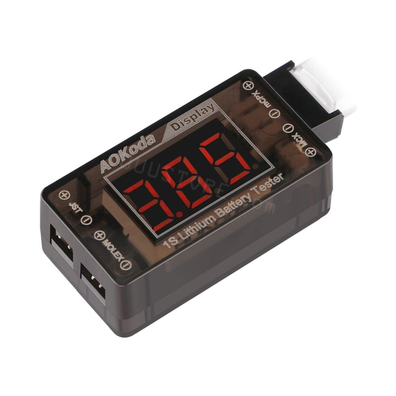 AOKoda AOK-041 1S LiPo Battery - Drone Battery Voltage Checker 评论和价格